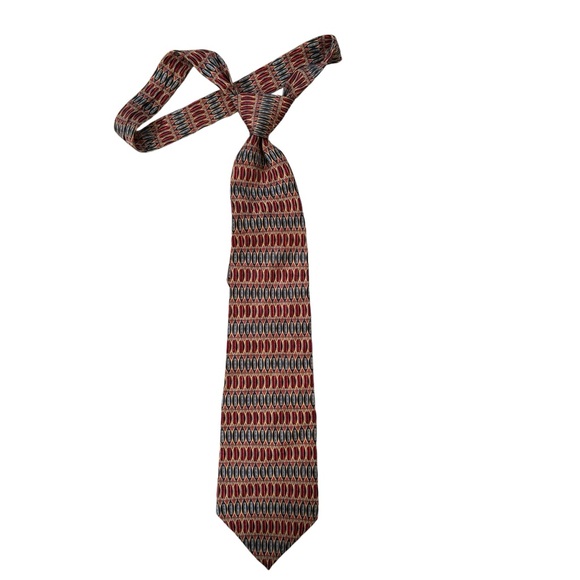 GIVENCHY MONSIEUR Mens Neck Tie 100% Silk Geometric Luxury Preppy Designer - Picture 4 of 16